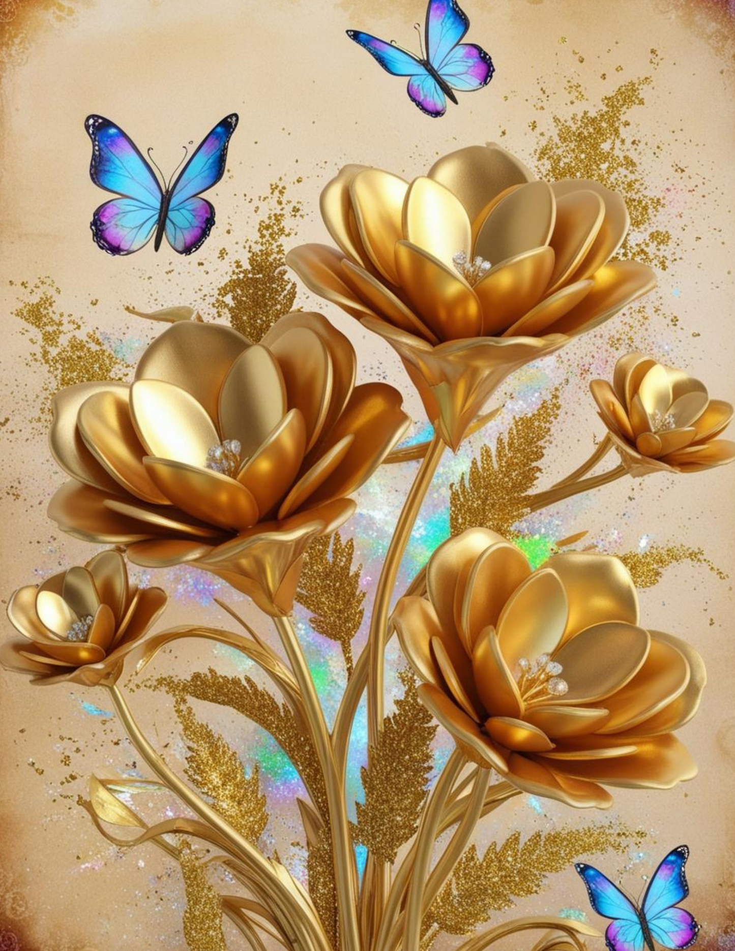 Golden Bloom: Luxe Floral Journal