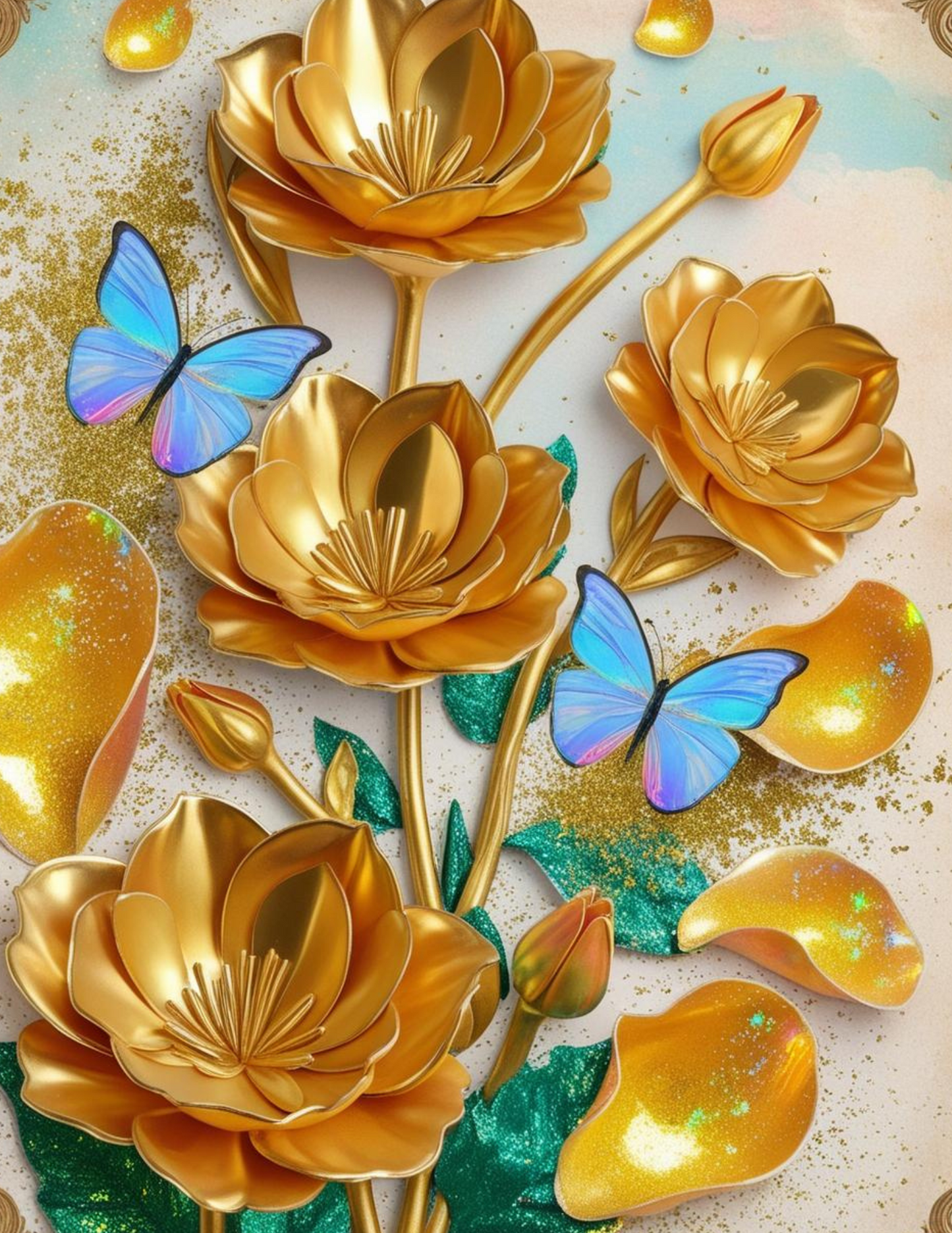 Golden Bloom: Luxe Floral Journal
