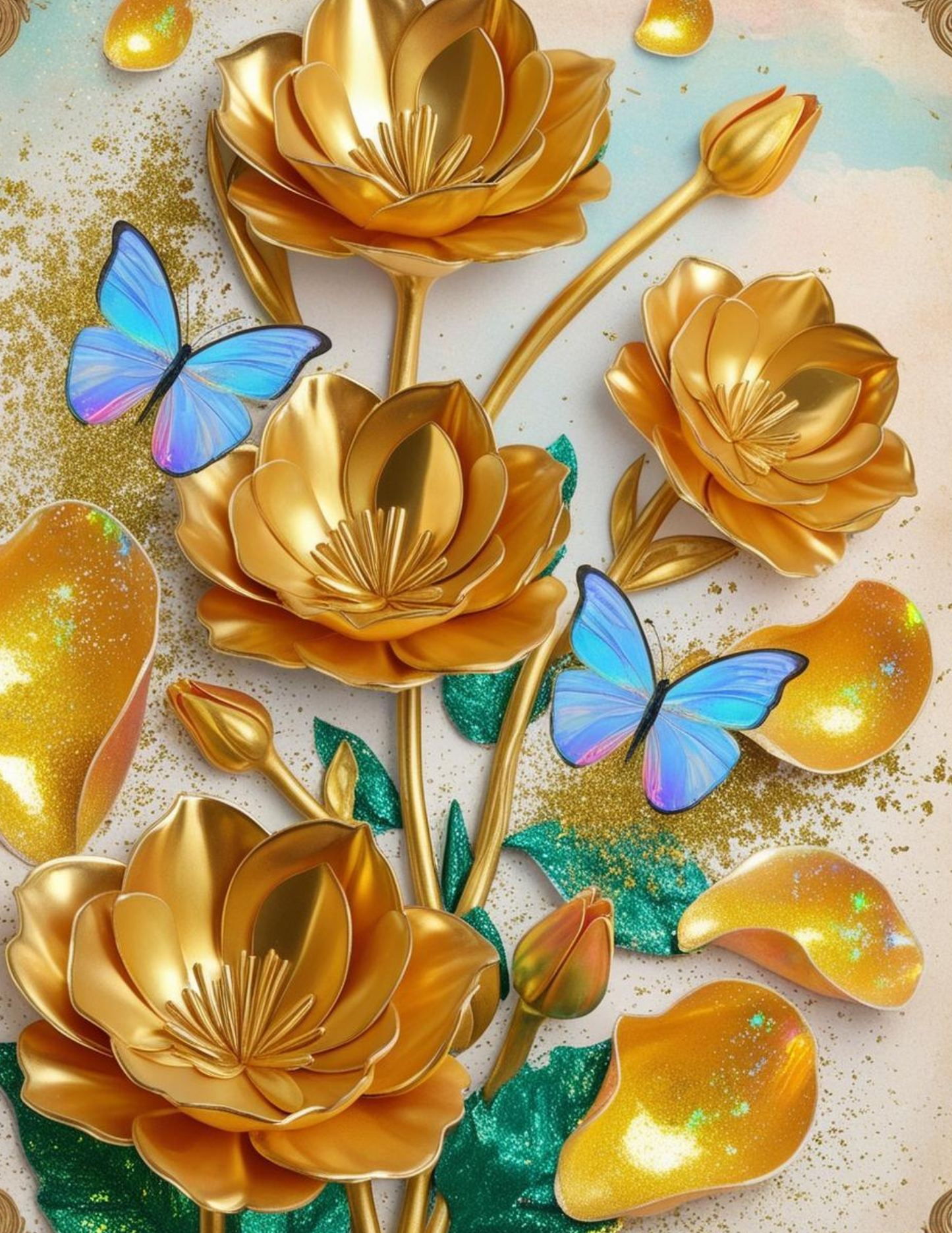 Golden Bloom: Luxe Floral Journal