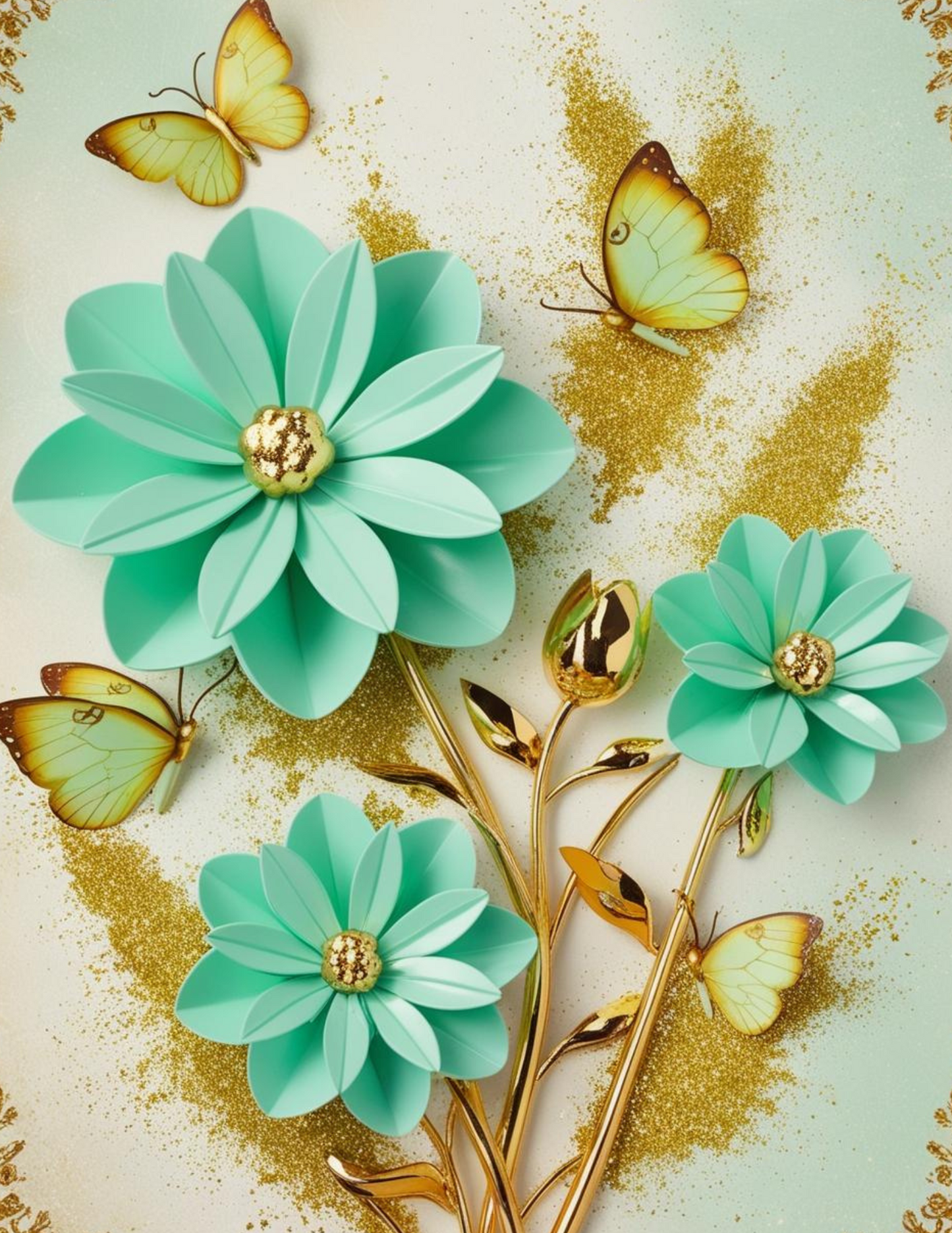 Golden Bloom: Luxe Floral Journal