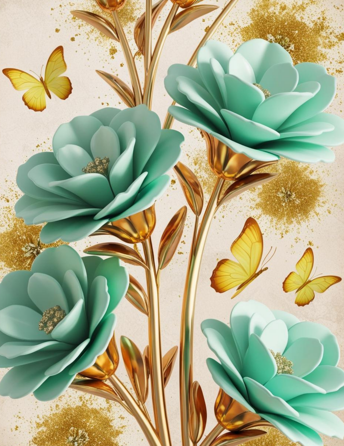 Golden Bloom: Luxe Floral Journal