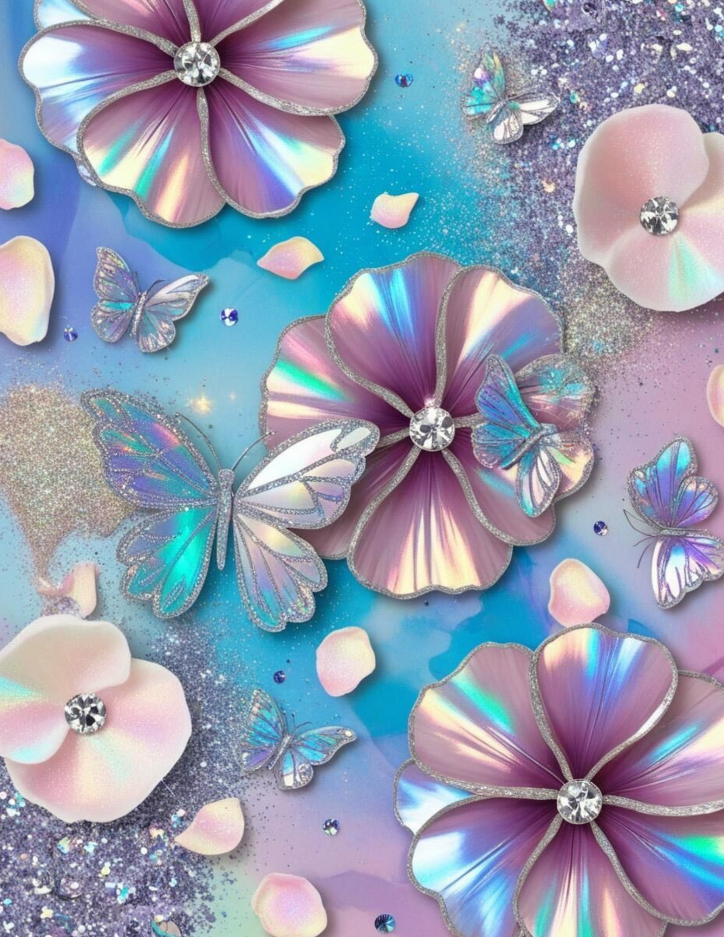 Enchanted Bloom – Luxe Iridescent Butterfly & Floral Planner